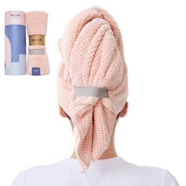 Imagem de Toalha de cabelo Wrap BYCOO Microfiber Anti Frizz Quick Dry Pink