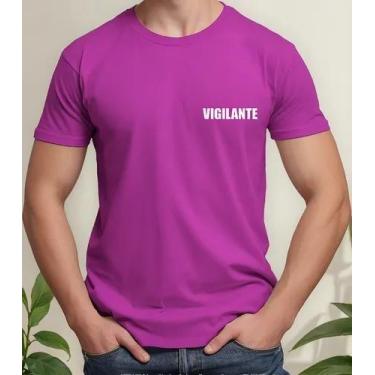 Imagem de Camiseta Camisa Adulto Feminina Masculina Algodão Uniforme Vigilante V
