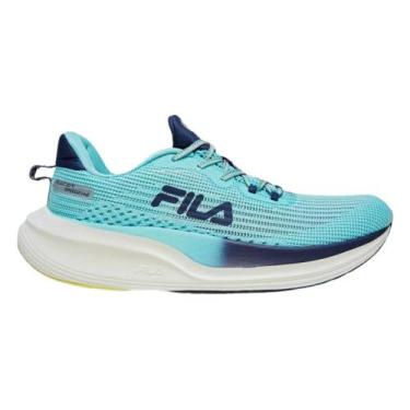 Imagem de Tênis Fila Racer Speedzone Feminino - Azul / Marinho / Amarelo, 35