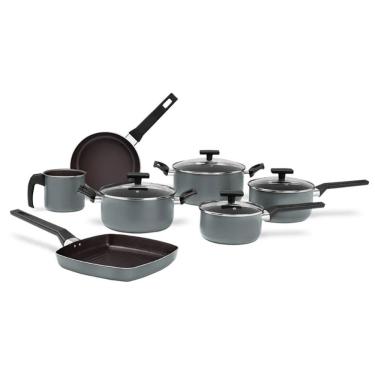 Imagem de Jogo De Panelas 7 Peças Ceramic Life Preserve Cinza - Brinox