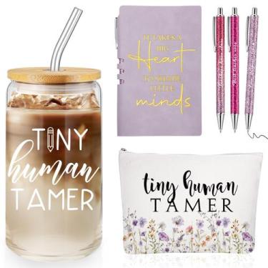 Imagem de Set de Regalo para Profesor Domensi Tiny Human Tamer con Vaso de Vidri