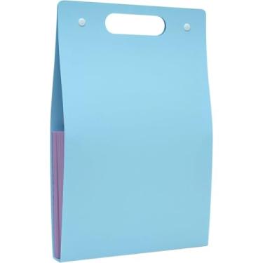 Imagem de Pasta Sanfonada, Polibras, Plástica, A4, 12 Divisões, Vertical, Azul P