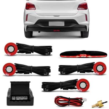 Imagem de Sensor de Estacionamento Embutido 4 Pontos 16mm Prata KX3