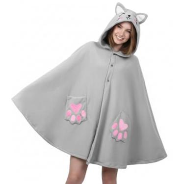 Imagem de pewjury Capa unissex com capuz para fantasia de Halloween, fantasia de Natal, fantasia de festa, Gary-cat, One Size