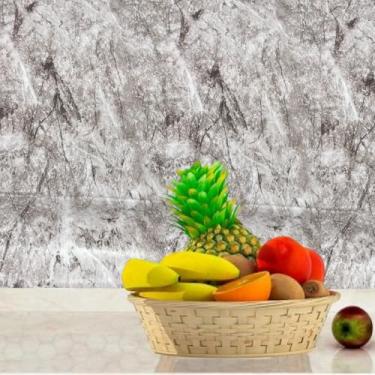 Imagem de Papel de Parede Adesivo Autocolante Rolo 5 Metros x 45cm Decoração Envelopamento (Marmorizado Marrom)