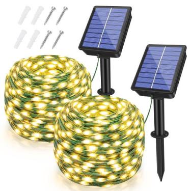Imagem de Solar String Lights Bright Christmas 600 LED 60 m IP67 à prova d'água 