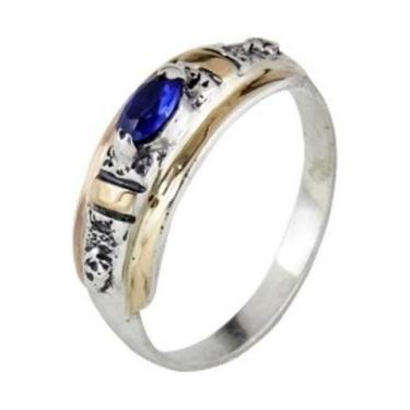 Imagem de Anel com borda em ouro - Cod 457 - Carlitos Joias, Verde esmeralda, 18