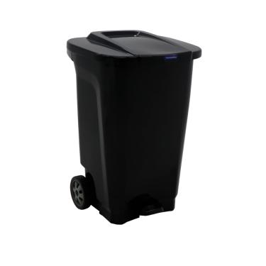 Imagem de Lixeira Tramontina T-Force em Polipropileno Preto com Rodas 100 L