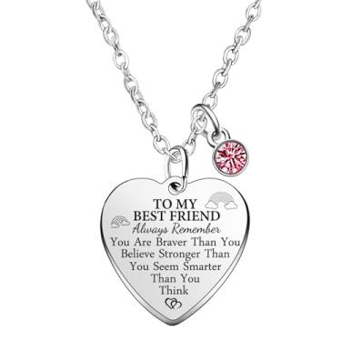Imagem de Colar To My Best Friend Friendship para mulheres, amigas, melhores amigas, presentes de aniversário, Natal, formatura, presente para amigos, /, Aço inoxidável, Sem Pedra Preciosa