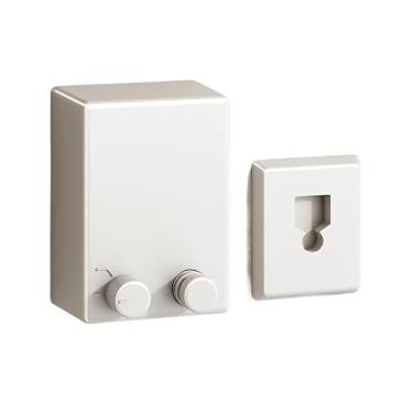 Imagem de Varal Retratil, Varal de Parede Retrátil Duplo Linha de Aço Lavanderia Resistente E Durável(Corda única-Branco)