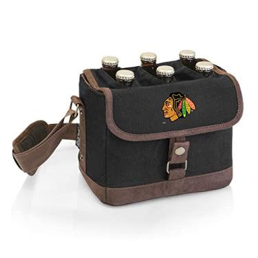 Imagem de NHL Chicago Blackhawks Organizador de cerveja isolado com 6 garrafas e abridor de garrafas integrado
