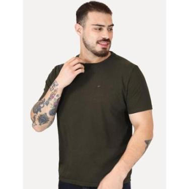 Imagem de Camiseta Ellus Masculina Cotton Easa Classic Marrom Escuro-Masculino