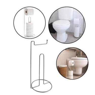 Imagem de Suporte de Chão Porta Rolo Papel Higiênico Modelo BOM-2304 - Genérica