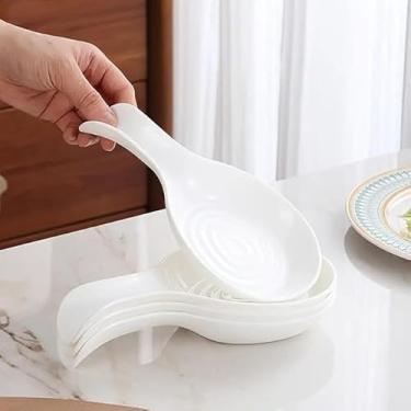 Imagem de 2 peças de descanso de colher para cozinha suporte de colher de cerâmica para fogão, suporte de colher de cozinha, suporte de colher de café, descanso de utensílios resistente ao calor para bancada