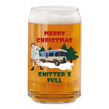 Imagem de Presentes de Mercadoria de Férias de Natal Cousin Eddie, copos de cerveja engraçados para homens, pai, marido, filho, caneca de vidro de 473 ml, elefante branco para presente de meia - Merry Christmas