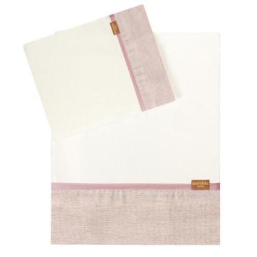 Imagem de Jogo De Lençol Para Carrinho Linho - 3 Peças - 001 BATISTELA BABY, ROS