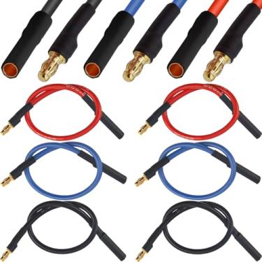 Imagem de DKARDU 6 peças de cabo conector banana dourado de 3,5 mm 3,5 mm banana bala plugue macho fêmea adaptador cabo de extensão, para motor ESC, RC sem escovas