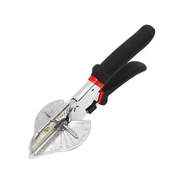 Imagem de Tesouras de esquadria ajustáveis para acabamento de madeira – Cortador portátil multiângulo de 45°-135° | Ferramenta sem substituição de lâmina para um quarto de volta, moldagem, PVC e entroncamento