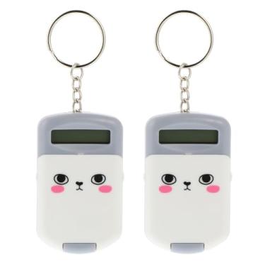 Imagem de 2 Unidades Calculadora Aritmética Calculadora De Mesa Calculadora Portátil Para Estudantes Pingente De Mini Calculadora Crianças Bolso Fofo Aluna Plástico Ferramenta Natal