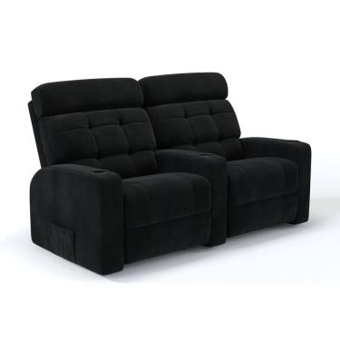 Imagem de Sofá 2 Lugares Reclinável Manual Linha Cinema Em Tecido Bouclé