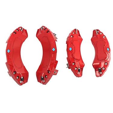 Imagem de Bishop Tate Para Honda Civic 2016 2017 2018 2019 Acessórios de carro Capas de pinça de disco de freio dianteiro e traseiro liga de alumínio vermelha 4 peças (serve apenas para rodas de 43.2 cm)