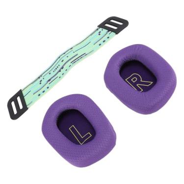 Imagem de Goshyda Protetores de Ouvido e Faixa de Cabeça de Substituição para Fone de Ouvido Sem Fio G733 e Fone de Ouvido para Jogos Com Fio G335, Almofadas e Faixa de Cabeça (Roxo)