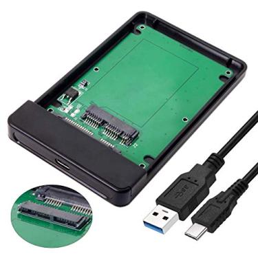 Imagem de chenyang Caixa de disco rígido externo micro SATA SSD para USB-C 3.0 de 1,8 polegadas com cabo de dados USB