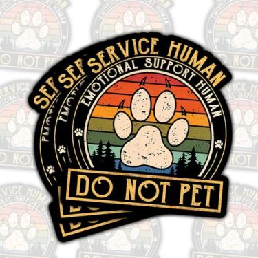 Imagem de (3 peças) Adesivo de apoio emocional humano não animal de estimação – Decalque de vinil engraçado, à prova d'água para laptop, garrafa de água, copo, carro, caminhão, para-choques, capacete, tablet