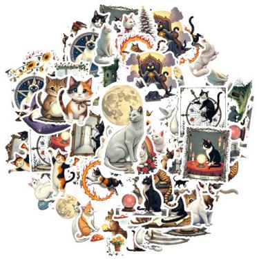 Imagem de 35 peças de adesivos mágicos de fantasia de Halloween para animais de brinquedo adesivos de PVC místico para laptop, motocicleta, bagagem, telefone, guitarra, laptop, capacete, skate