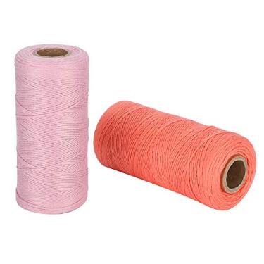 Imagem de RiToEasysports Linha Fina e Forte para Máquina de Bordar, 250m, 8/4 Fios de Urdidura, Tecelagem de Algodão, Tapetes, Fitas, 2 Peças, Rosa, Melancia, Vermelho