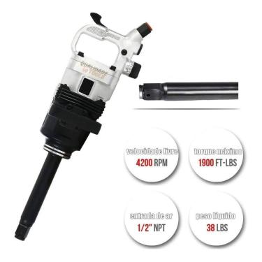 Imagem de Chave Impacto Parafusadeira Pneumática 1`` Polegada