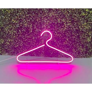 Imagem de Letreiro Luminoso Placa Neon Led Cabide Rosa