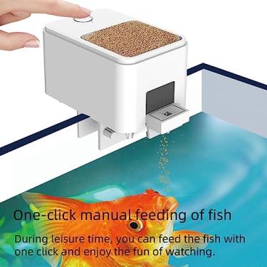 Imagem de Alimentador Automático de Tempo Inteligente para Aquário, Alimentador de Peixes Dourados, 100ml, Grande Capacidade, Controle por Aplicativo para Celular, para Tanque de Peixes,