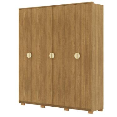 Imagem de Guarda-roupa Casal 100% Mdf 6 Portas 4 Gavetas Bolonha Nature