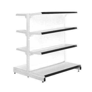 Imagem de Gôndola Prateleira 4 Níveis 40x30 New Plus 1,40 Central Inicial Pe Preto - Sa Gôndolas