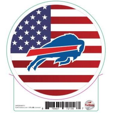 Imagem de Decalque adesivo círculo bandeira NFL Buffalo Bills 7,6 cm