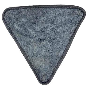 Imagem de Refil de Microfibra para Mop Triangular, Cinza, 25x25cm, Alta Absorção, para Limpeza de Pisos, Porcelanato, Laminado, Madeira e Cerâmica