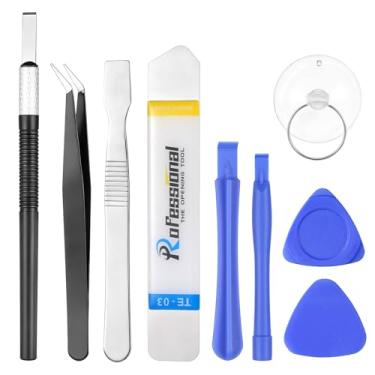 Imagem de Kit de ferramentas de reparo de celular com 9 peças, conjunto de ferramentas de abertura profissional antiestática de plástico e metal kit de reparo de tela de telefone para smartphone, computador