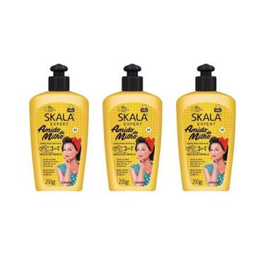 Imagem de Creme Para Pentear Skala Amido Milho 250G - Kit Com 3Un