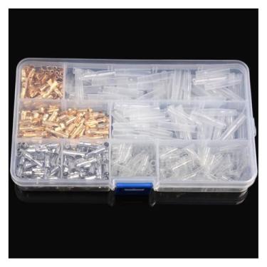 Imagem de 100 conjuntos de conectores de 3,9 mm ouro para carro de latão macho e fêmea com terminal elétrico de manga