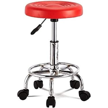 Imagem de BSNANCA Banqueta redonda com rodinhas para cadeira rolante com altura