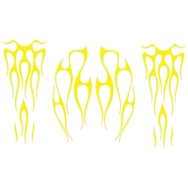 Imagem de Ysyqkn Adesivos Genéricos para Tanque de Combustível, Adesivos de Faixas Autoadesivas, Acessórios Externos Divertidos, Decoração, Amarelo