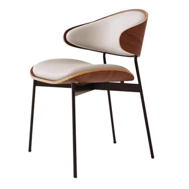 Imagem de Cadeira de jantar moderna para sala de estudo e restaurante cadeiras brancas com destaque