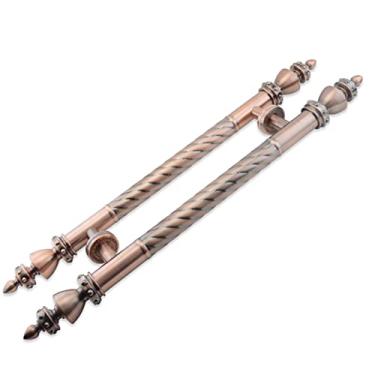 Imagem de Maçaneta de porta para porta interior exterior, 61.0 cm/81.3 cm/119.4 cm, barra de maçaneta de celeiro de entrada de aço inoxidável em forma de H (tamanho: 60 cm/24 polegadas)