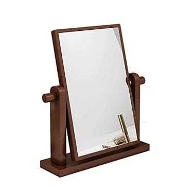 Imagem de Espelho de maquiagem espelho de maquiagem de mesa espelho de banheiro grande espelho de banheiro de alta definição adequado para penteadeira, mesa, quarto, espelho cosmético (cor: B)