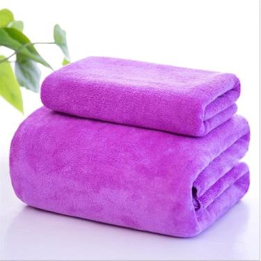Imagem de Toalha de banho, salão de beleza, toalha de banho absorvente para cama, toalha de praia de microfibra 70 * 140 cm/80 * 180 cm, toalha de lavagem de carro, pano de secagem de ginásio 70 x 140 cm, 300 g