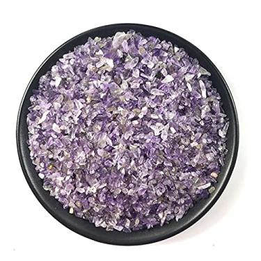 Imagem de URMIBDAI Cheio de textura quartzo roxo natural pedra original cascalho cristal decoração de casa minerais jardim vaso de flores Feng Shui