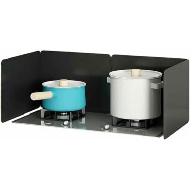 Imagem de Protetor dobrável contra respingos de fogão, protetor de graxa, protetor contra respingos de óleo, protetores contra respingos, acessórios de cozinha