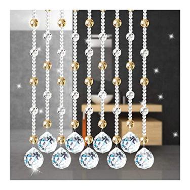 Imagem de Cortinas cortina de contas cortina decorativa cortada de cristal cortina de porta de entrada para sala de estar, uma variedade de estilos tamanhos personalizáveis (cor: B, tamanho: 120 x 150 cm)