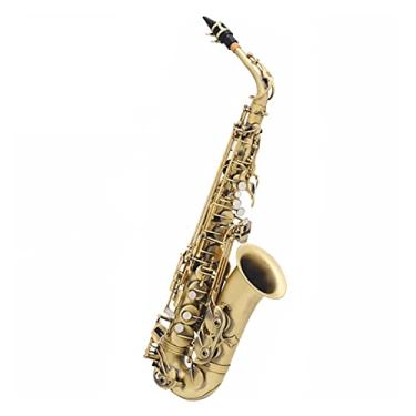 Imagem de EB Saxofone alto latão dourado laca instrumento musical E-Flat Sax com estojo acessórios saxofone estudante (cor: amarelo claro)